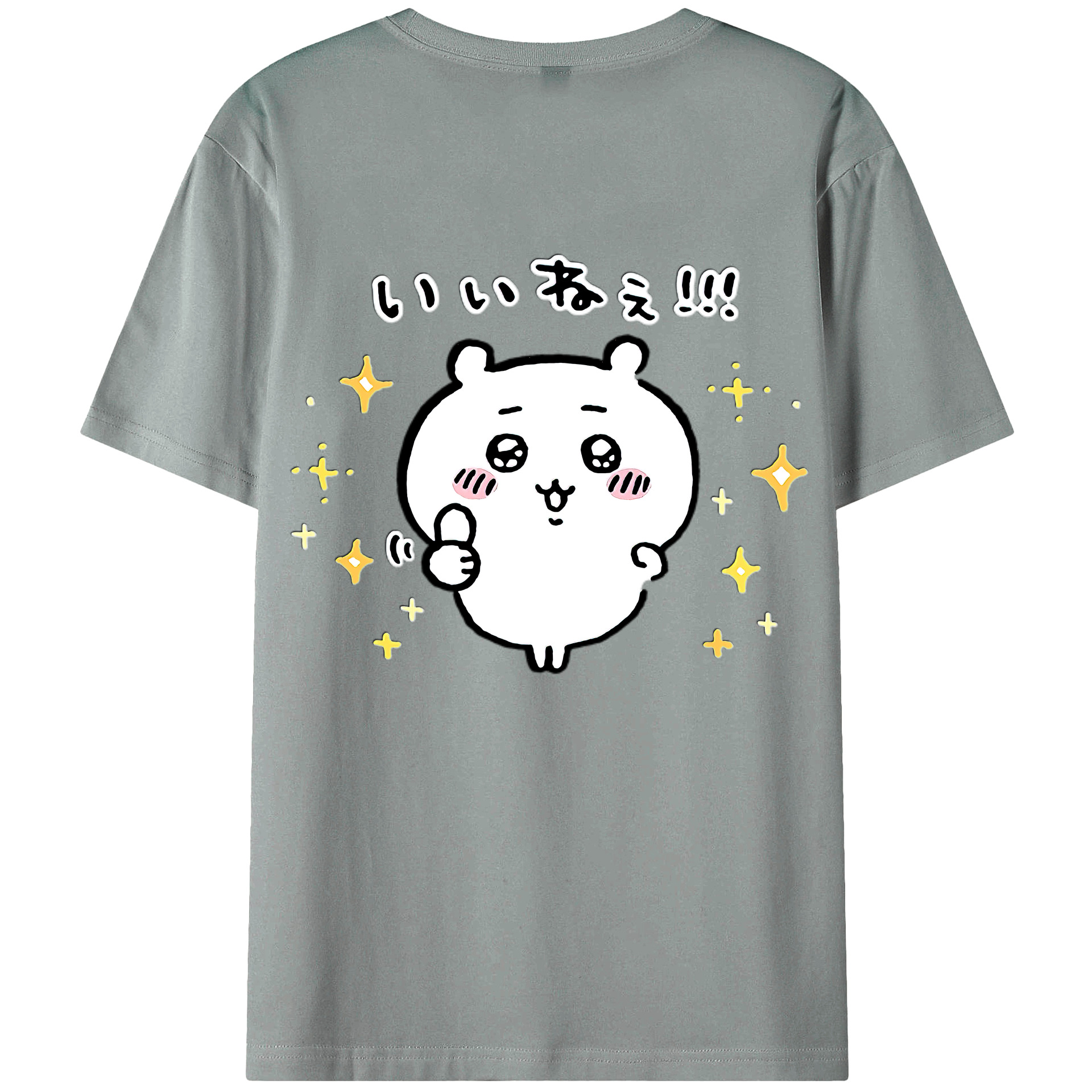 （画像用） ちいかわ ちいかわ Chii-kawa chiikawa 綿100％ メンズ半袖Tシャツ（バックプリント） 通気性